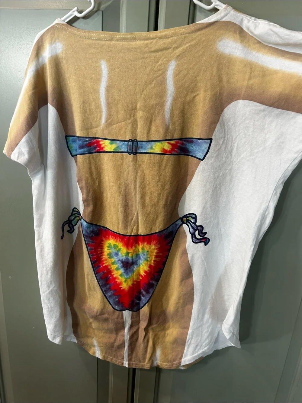 90s vintage bikini body graphic beach cover up - one size 100% cotton fun2wear
